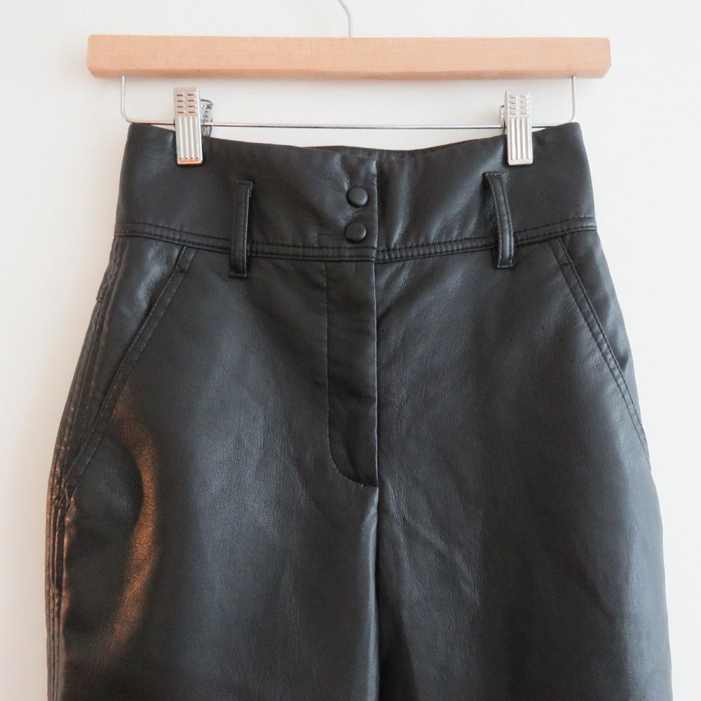 ARITZIA WILFRED High Tied Pant in Black Vegan Leather - Size US 00 (No belt) - Picture 4 of 16